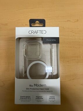 Craft Modern Clear Protective Phone Case with White Accent